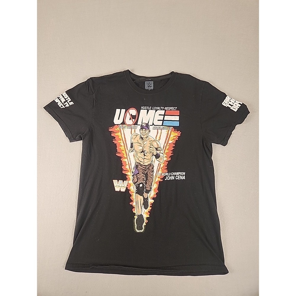 WWE John Cena t shirt youth Small Black World Champion